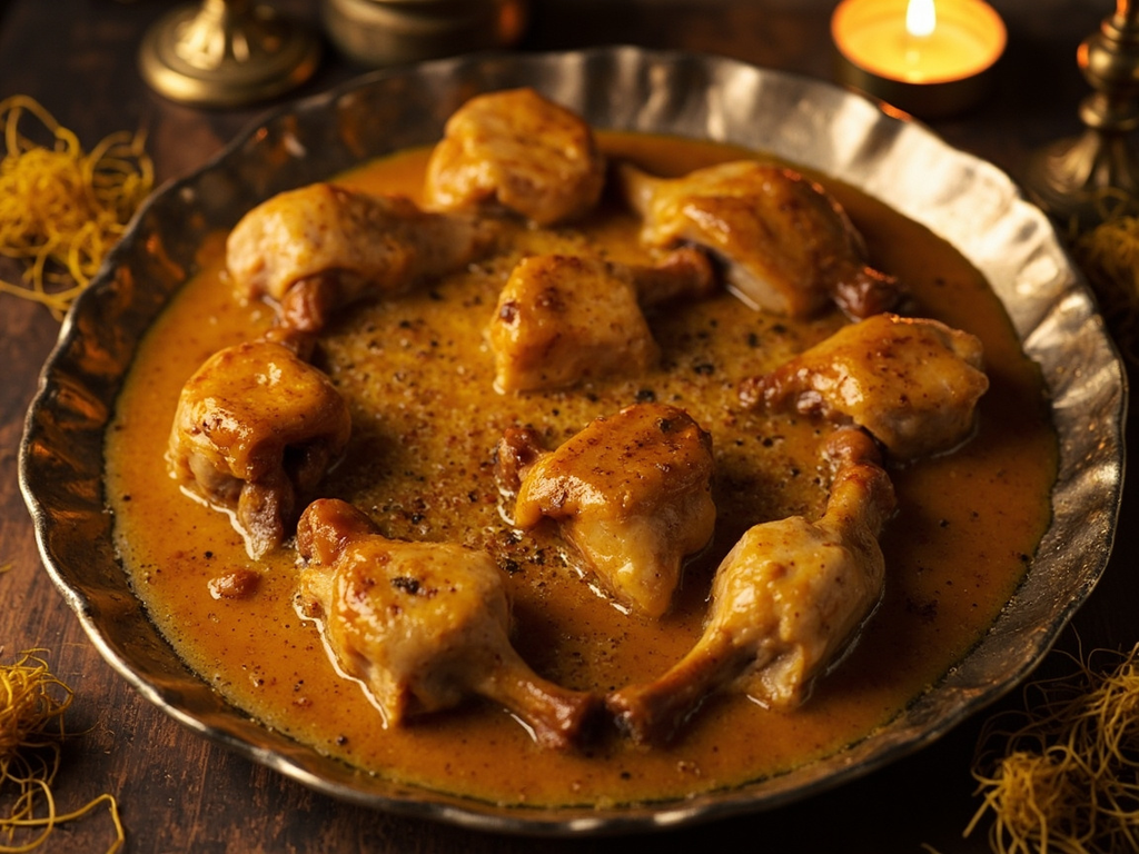 Saffron and Verjus Roast Capon for a Feast Day