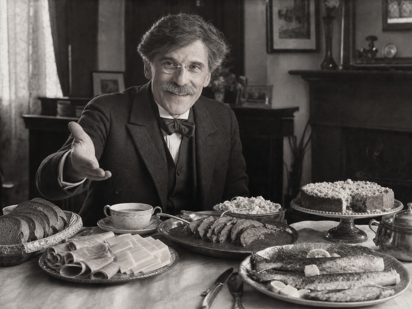 Alfred Stieglitz at the table