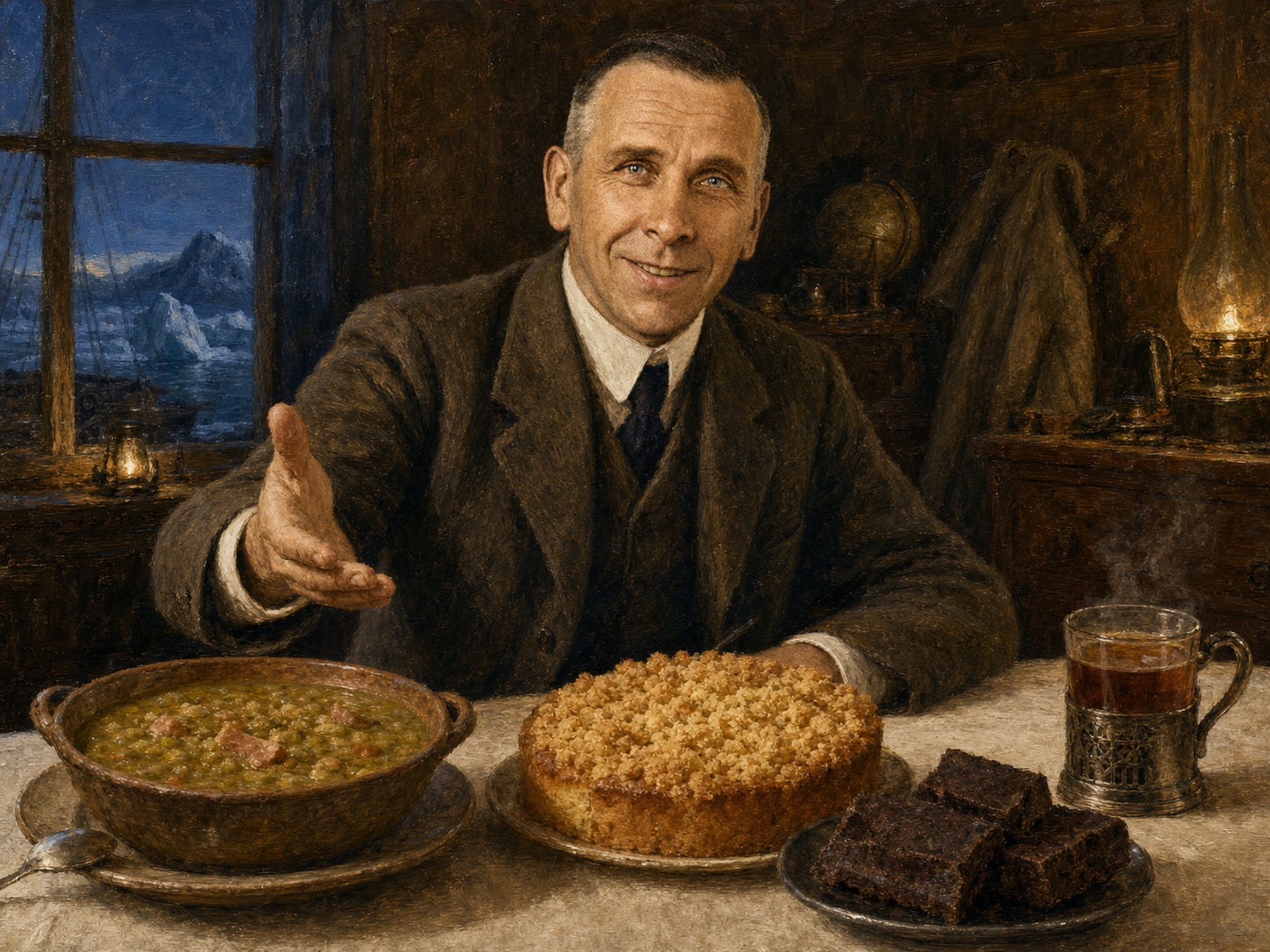 Alfred Wegener à table