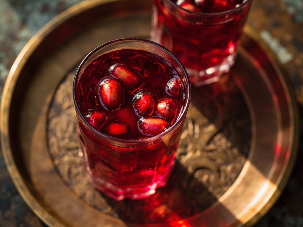 Sharāb al-rummān — sirop de grenade rafraîchi