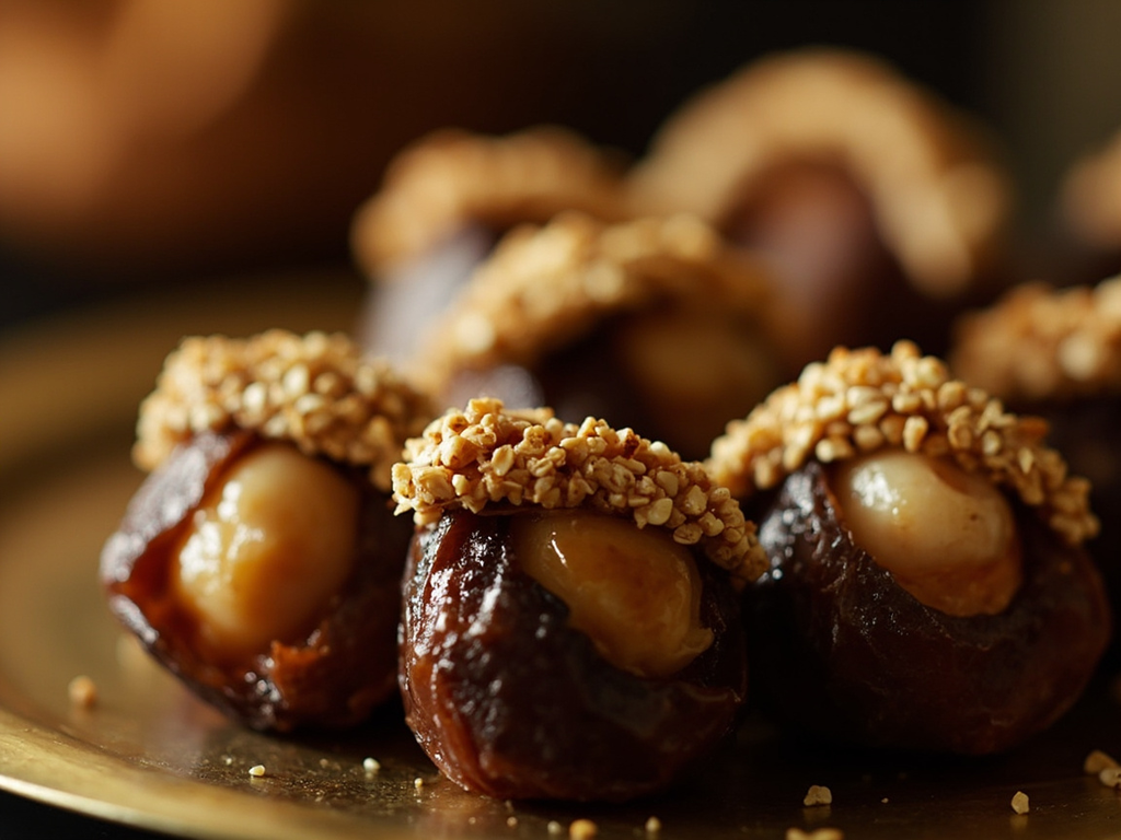 Dattes farcies aux amandes et au sésame