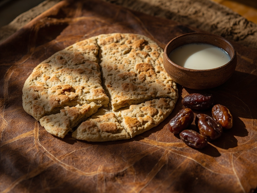 Khubz sha'ir — Barley and Date Bread
