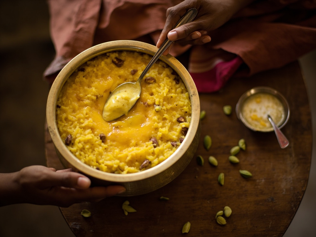 Saffron-Cardamom Khichdi of the Community