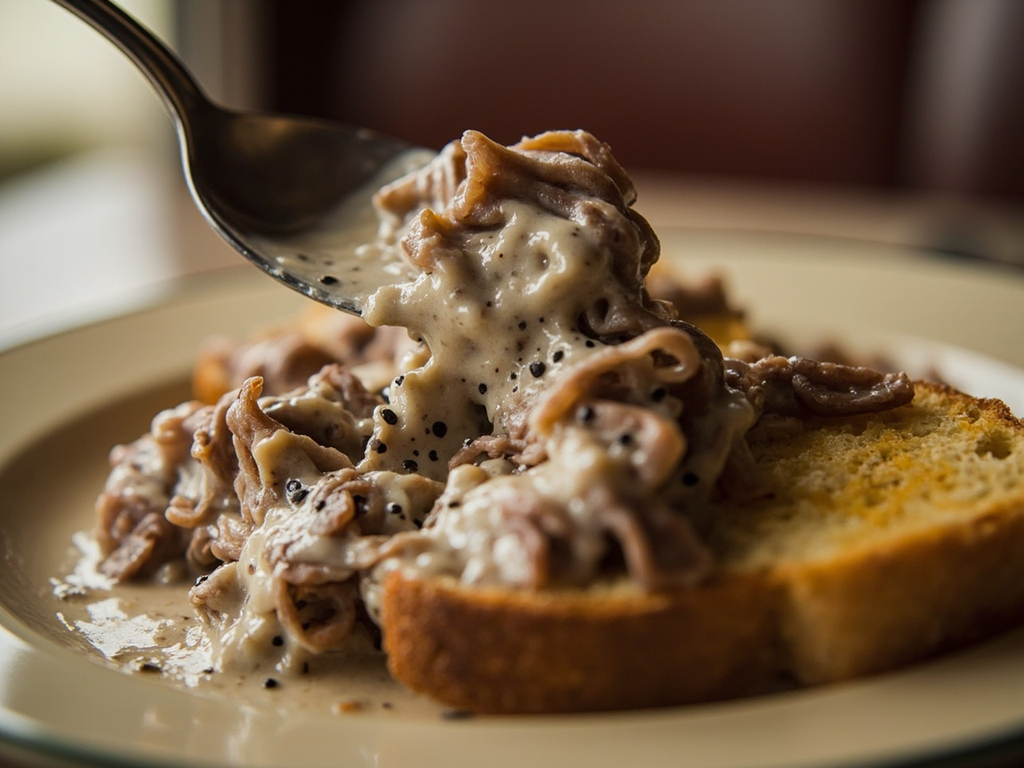 Creamed Chipped Beef on Toast (S.O.S.)
