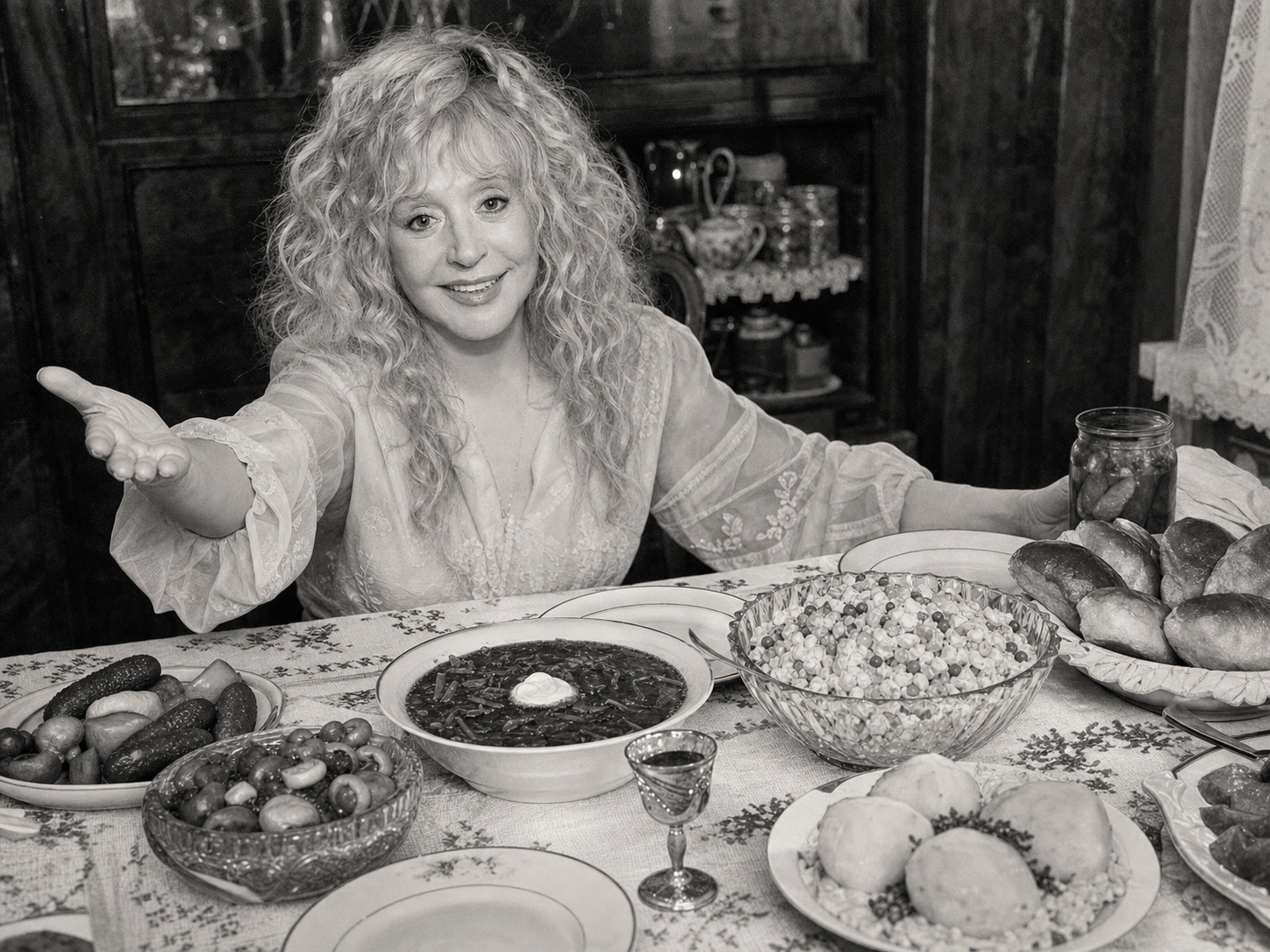 Alla Pougatcheva à table