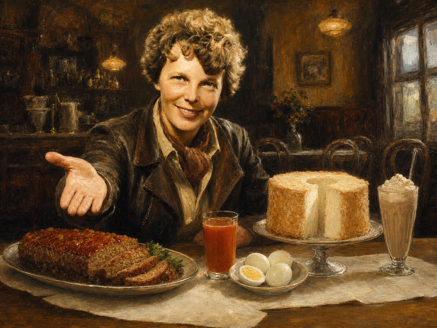 Amelia Earhart à table