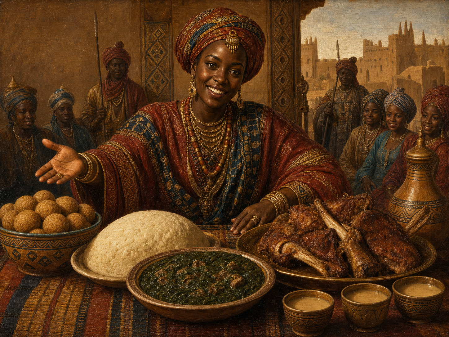 Amina de Zazzau à table