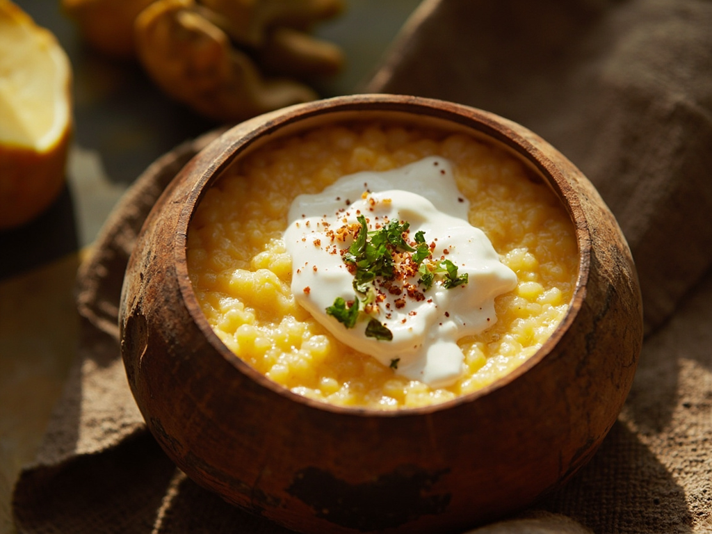 Lakh with curdled milk and baobab (sàddax)