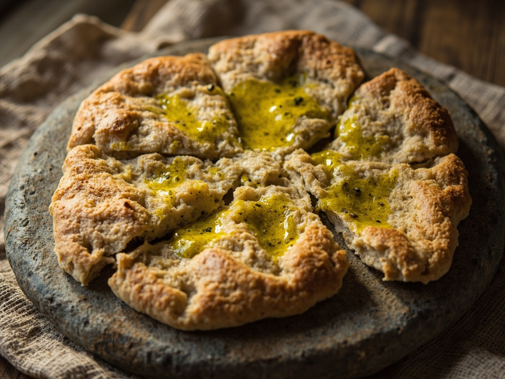 Spelt Bread Broken with Olive Oil