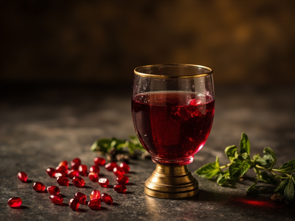 Judean Wine Cut with Water and Pomegranate
