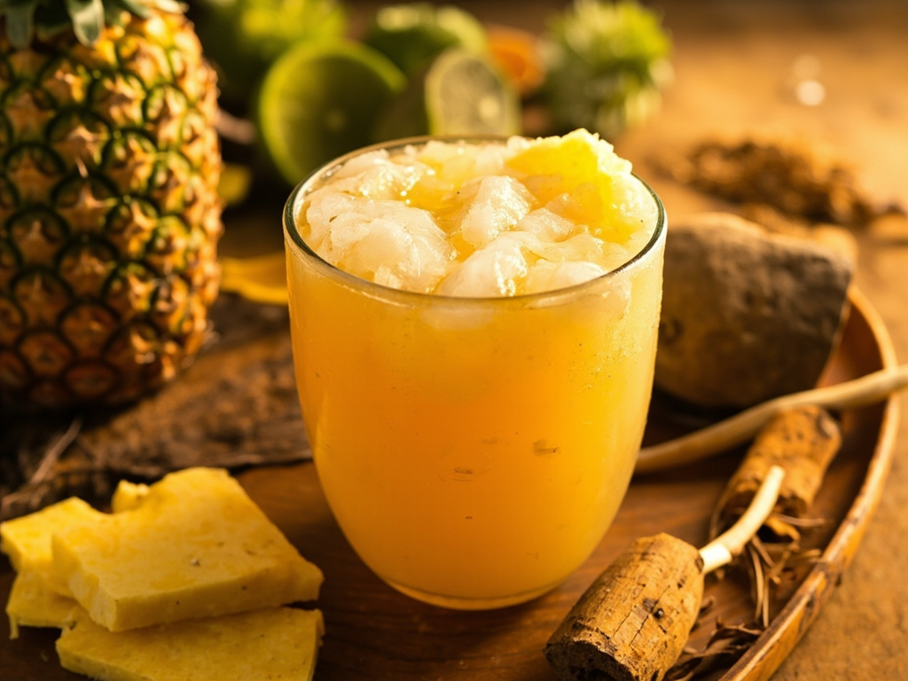 Boisson fermentée d'ananas et de patate douce