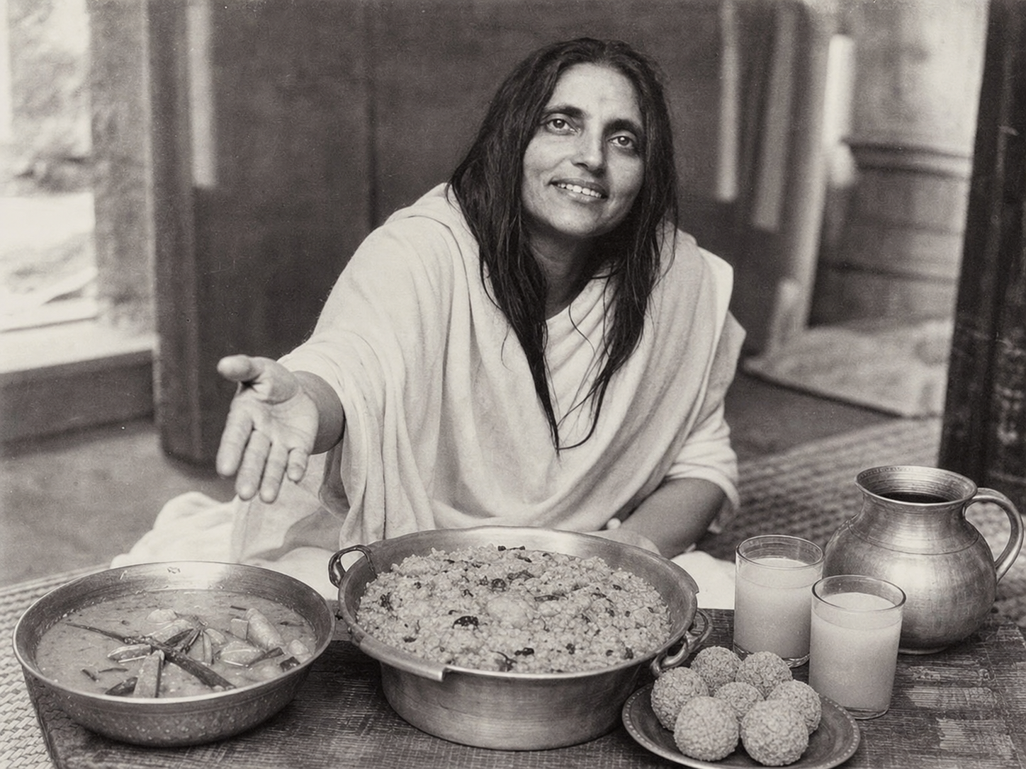 Anandamayi Ma at the table