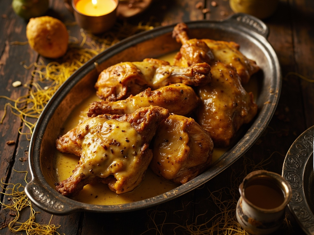 Saffron and Verjuice Roast Capon
