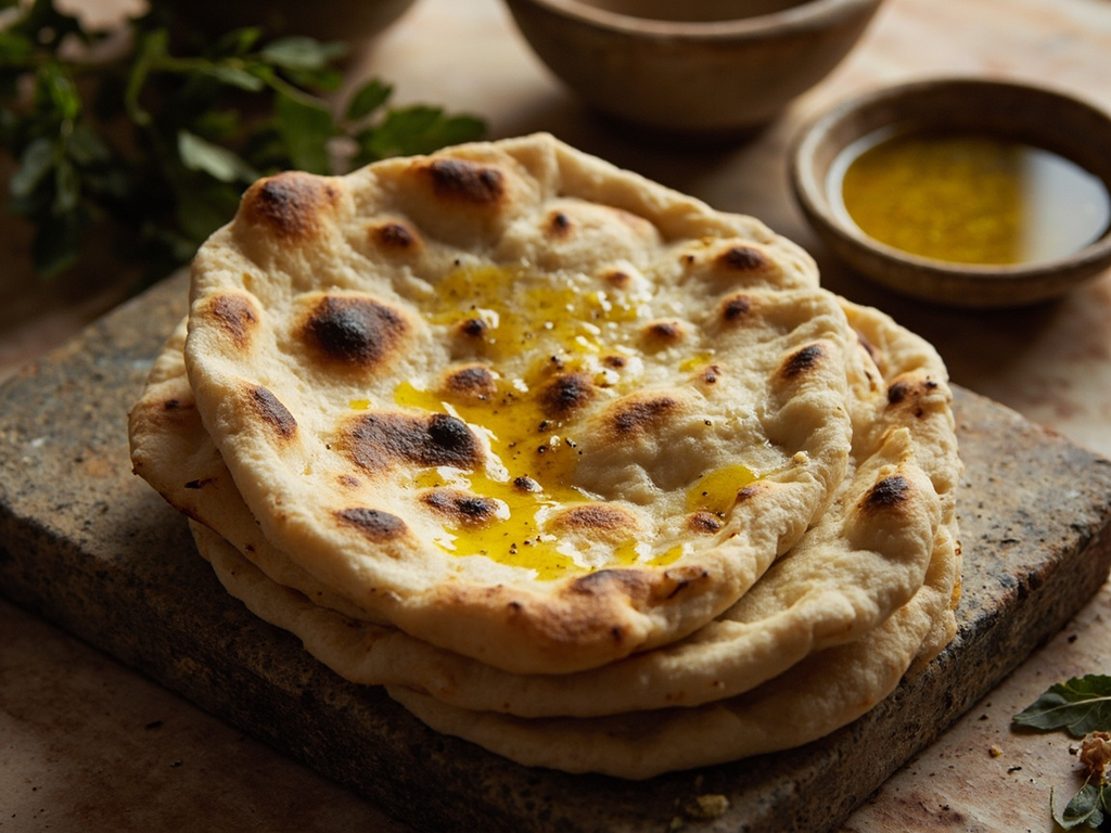 Stone-Baked Barley Flatbreads