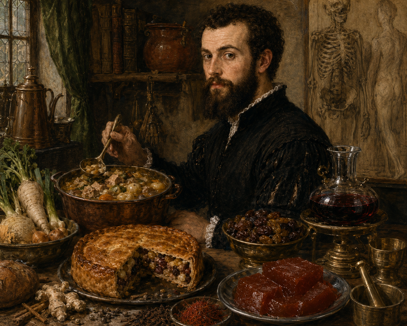 Andreas Vesalius at the table