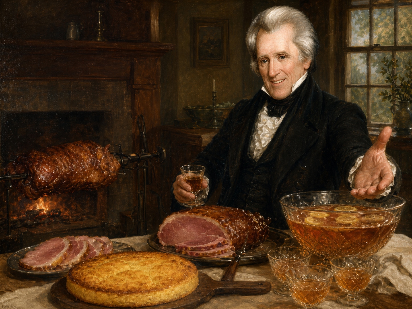 Andrew Jackson at the table