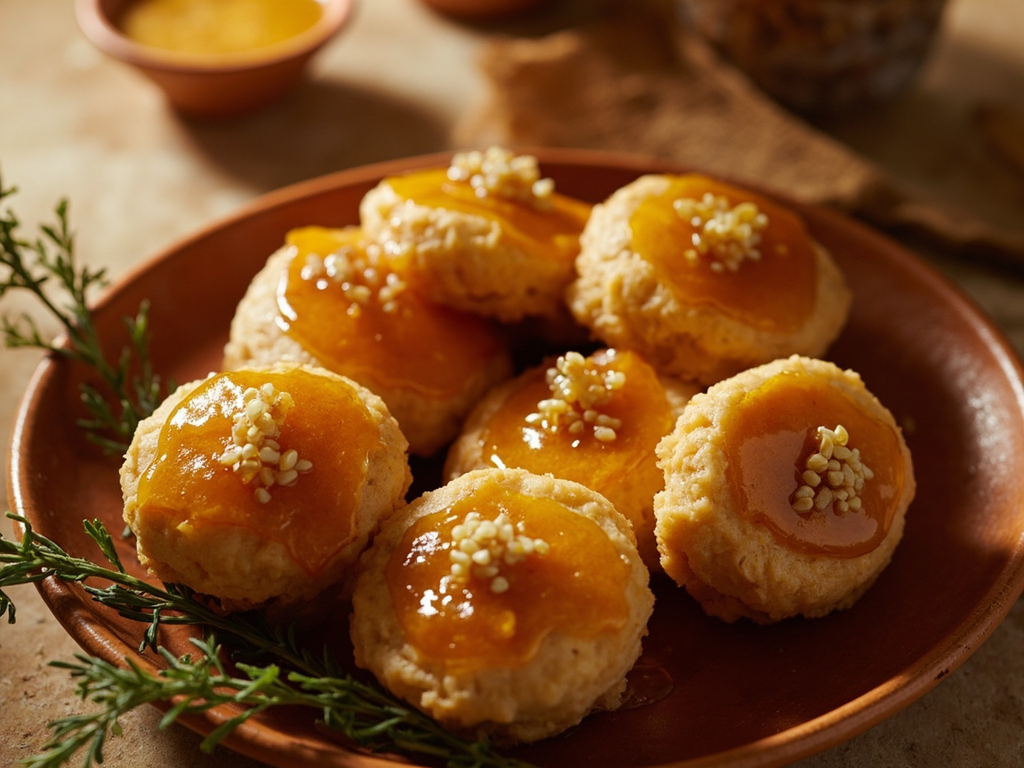 Gâteaux de miel et sésame pour apaiser la mer (popana)