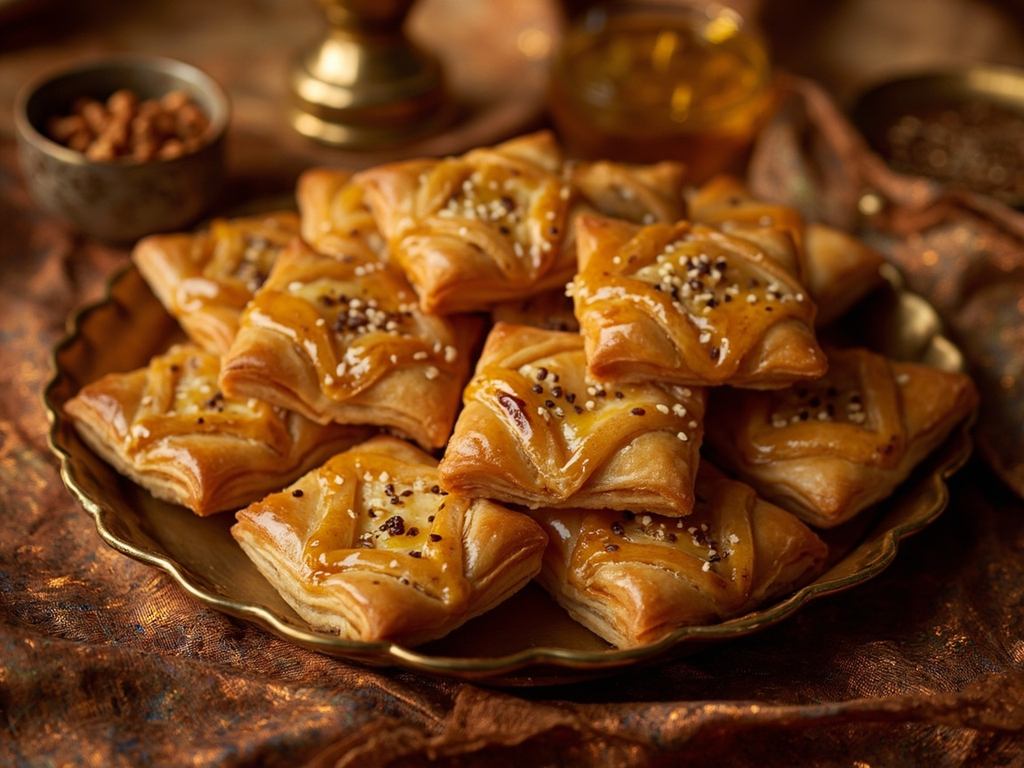 Koptê de miel au mastic de Chios et aux noix