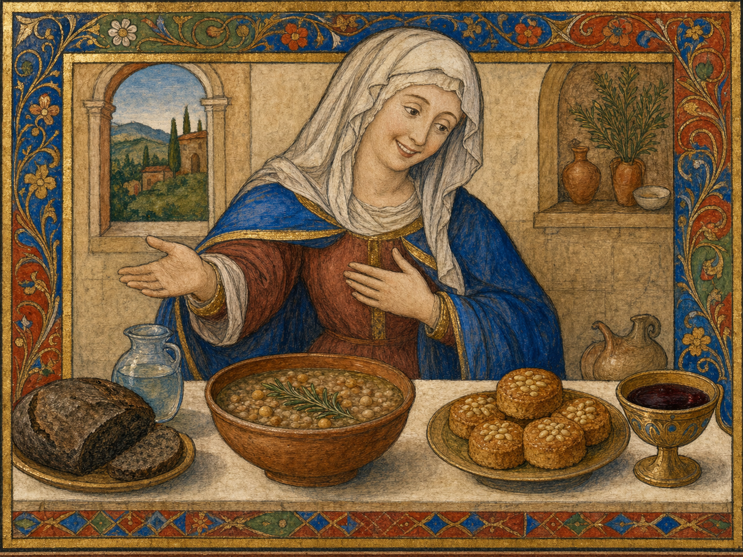 Angela of Foligno at the table