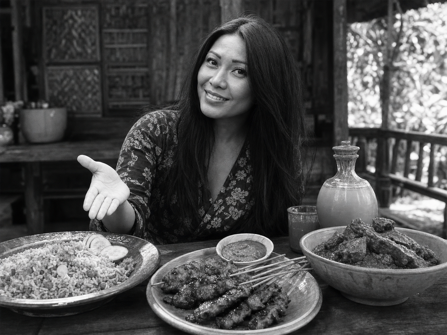 Anggun at the table