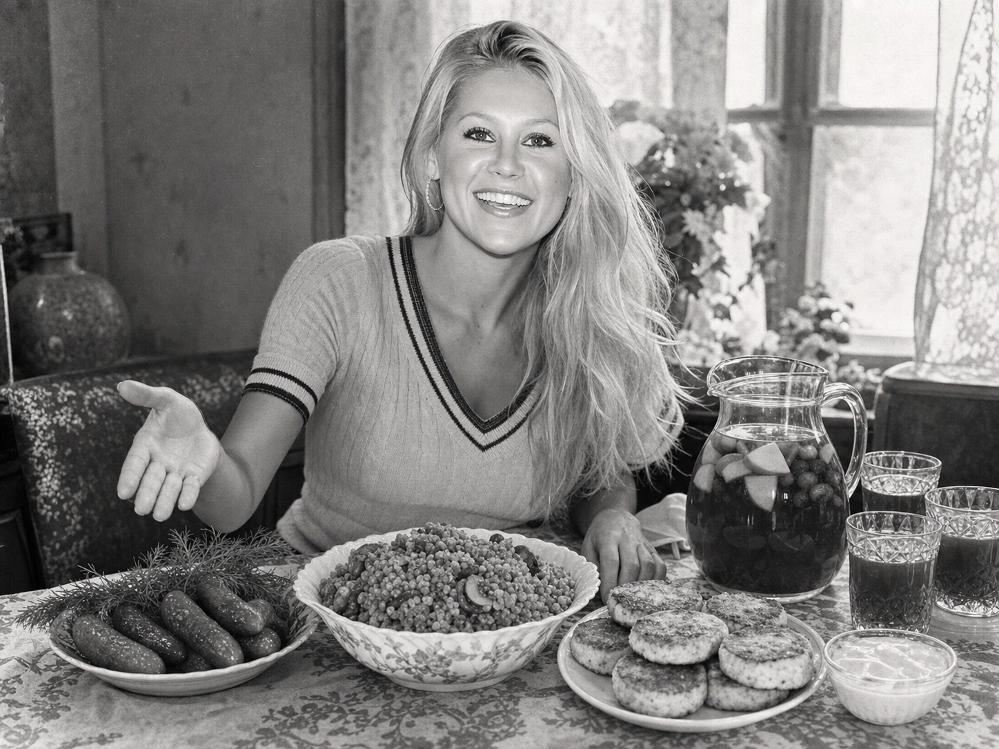 Anna Kournikova à table