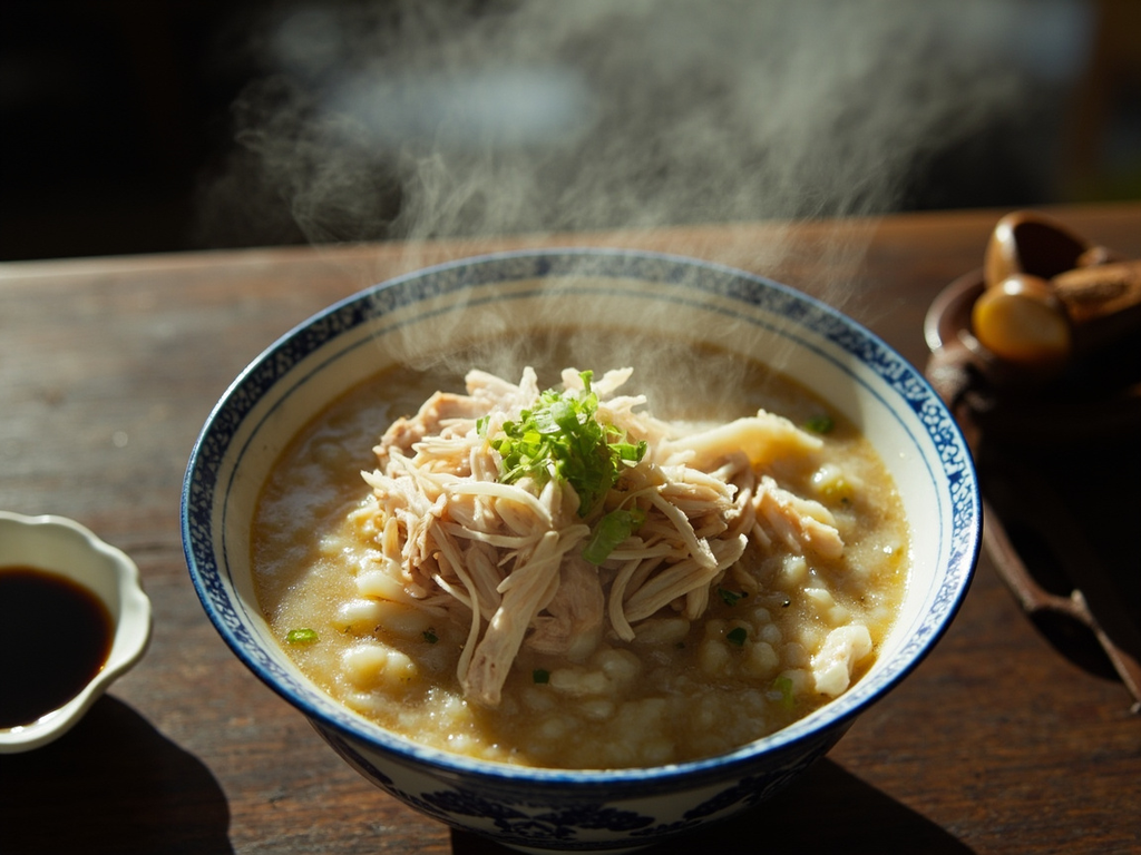Jook au poulet et gingembre (粥)