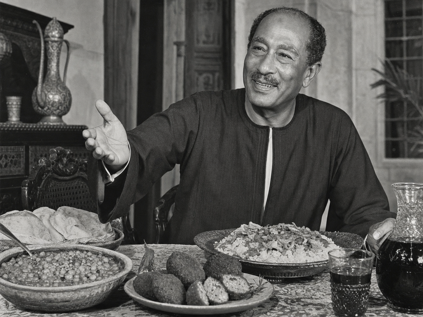 Anwar Sadat at the table
