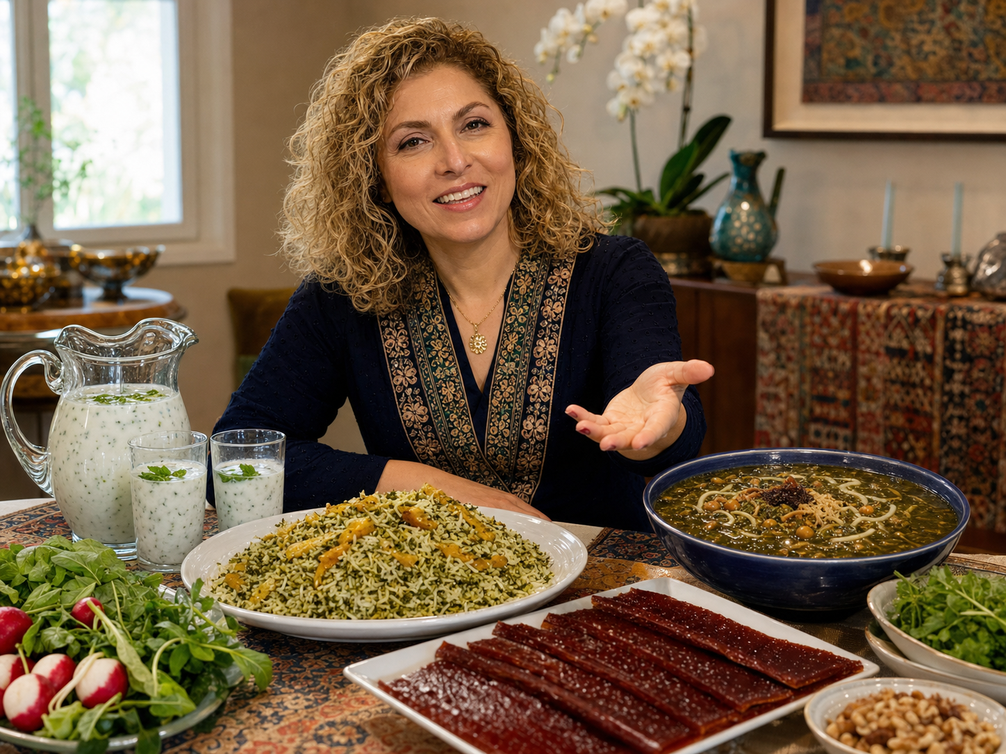 Anousheh Ansari at the table