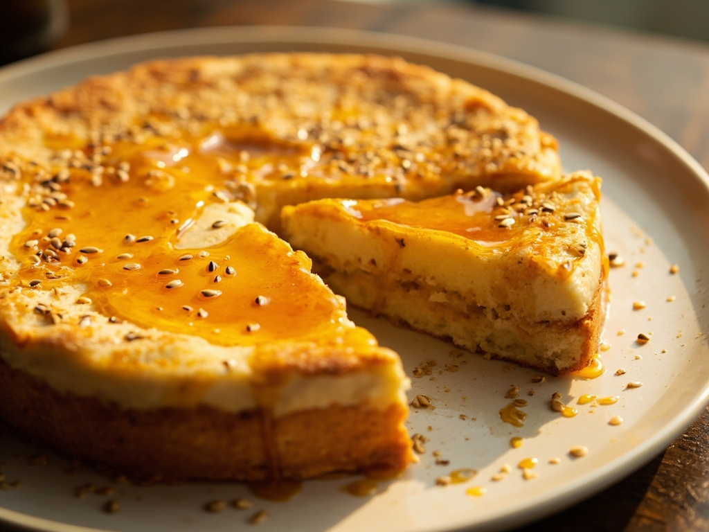 Plakoûs au miel et au fromage frais