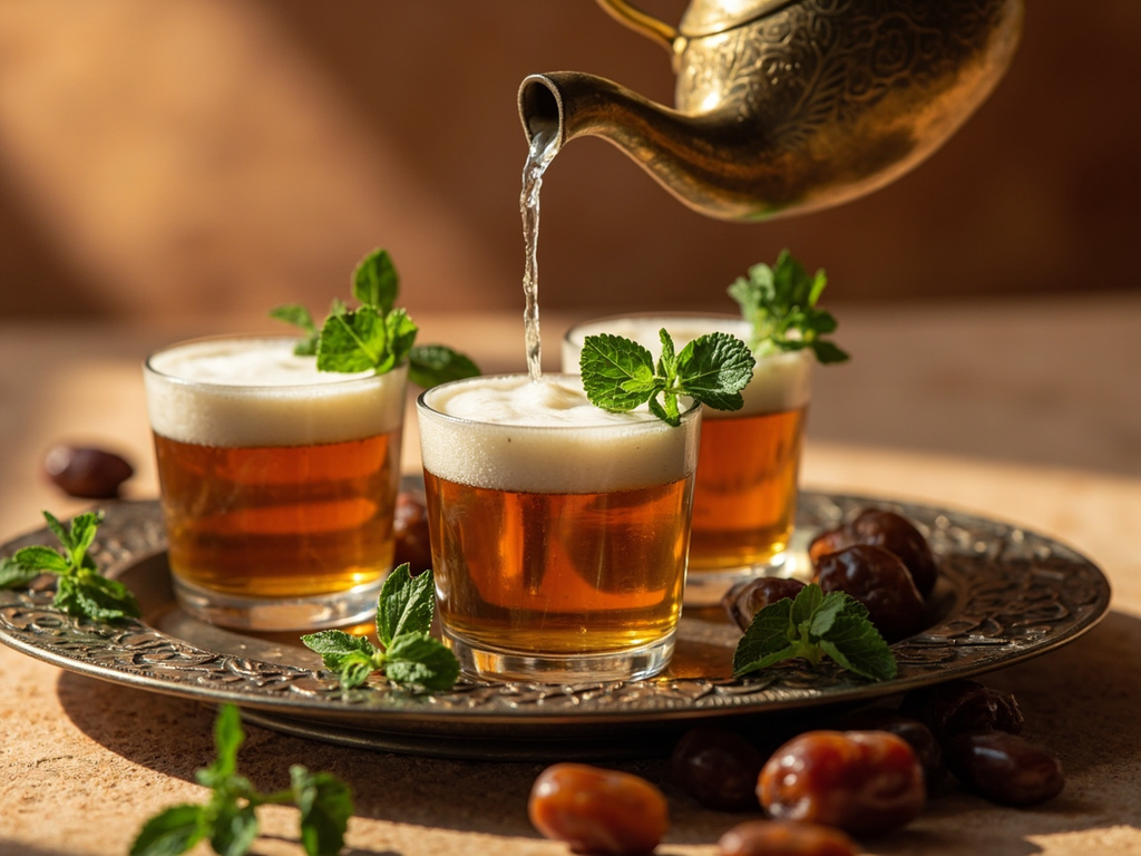 Le thé à la menthe des trois verres