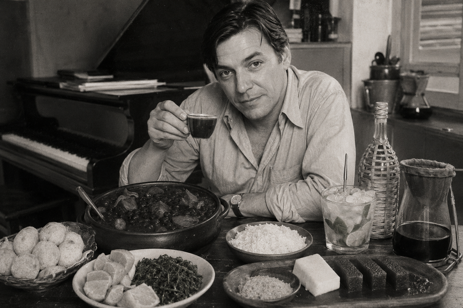 Antônio Carlos Jobim à table
