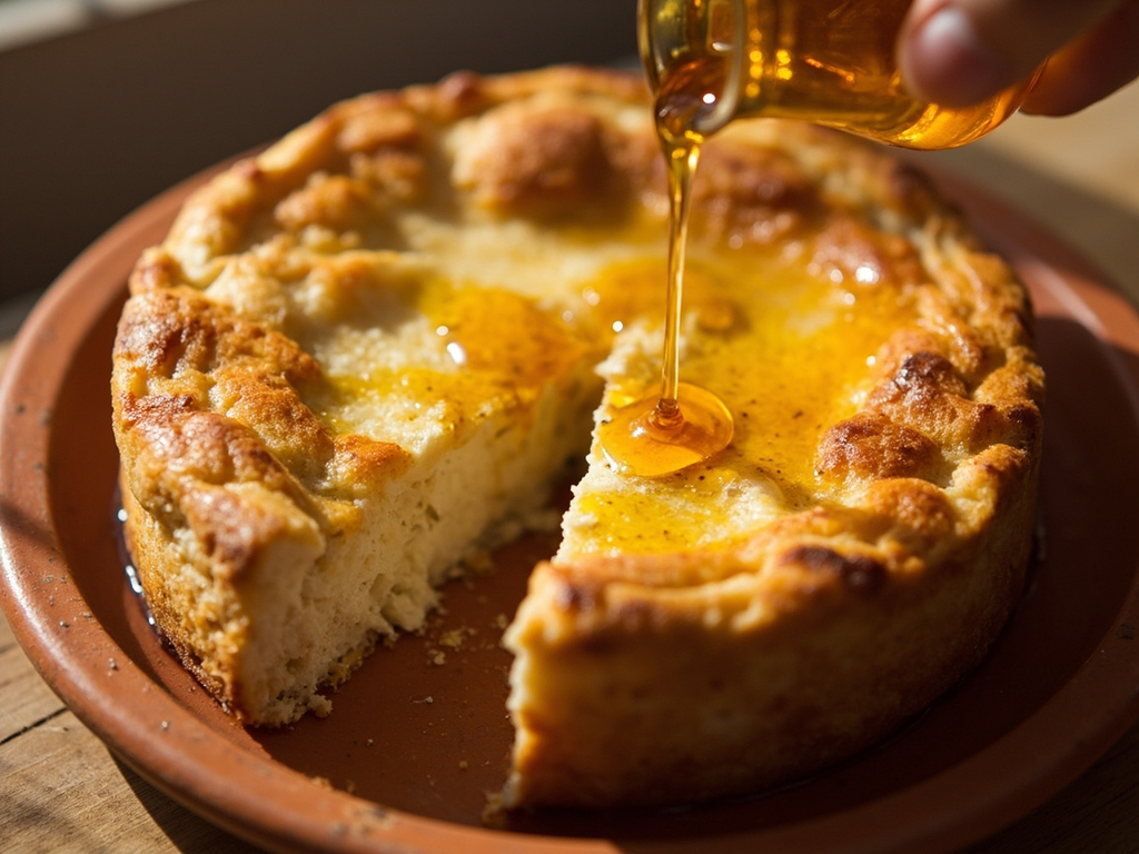 Plakous au miel et fromage frais (gâteau d'offrande)