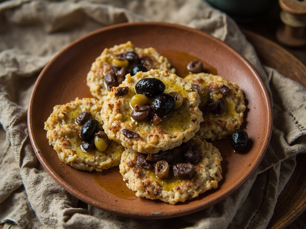 Maza à l'orge et aux olives — la galette de la fileuse