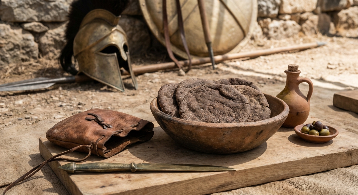 La maza d'orge du hoplite en campagne