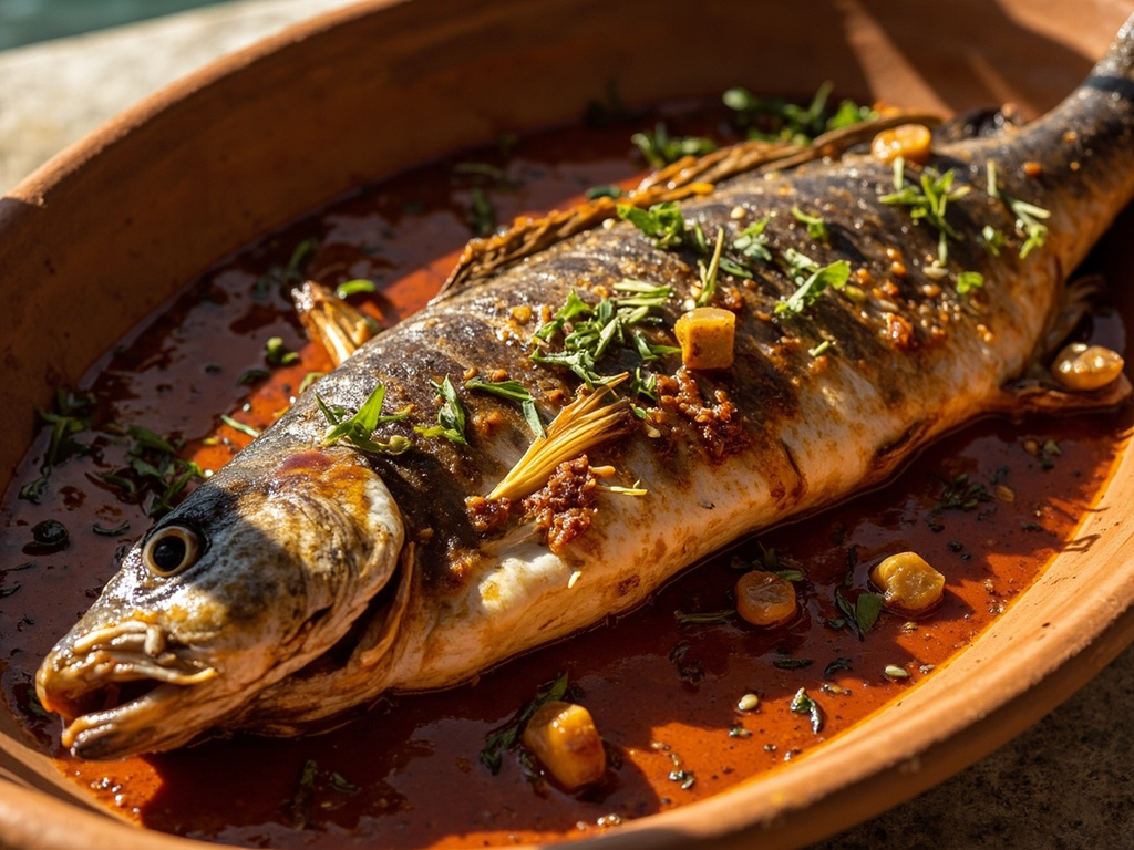 Poisson de Méditerranée grillé au silphion