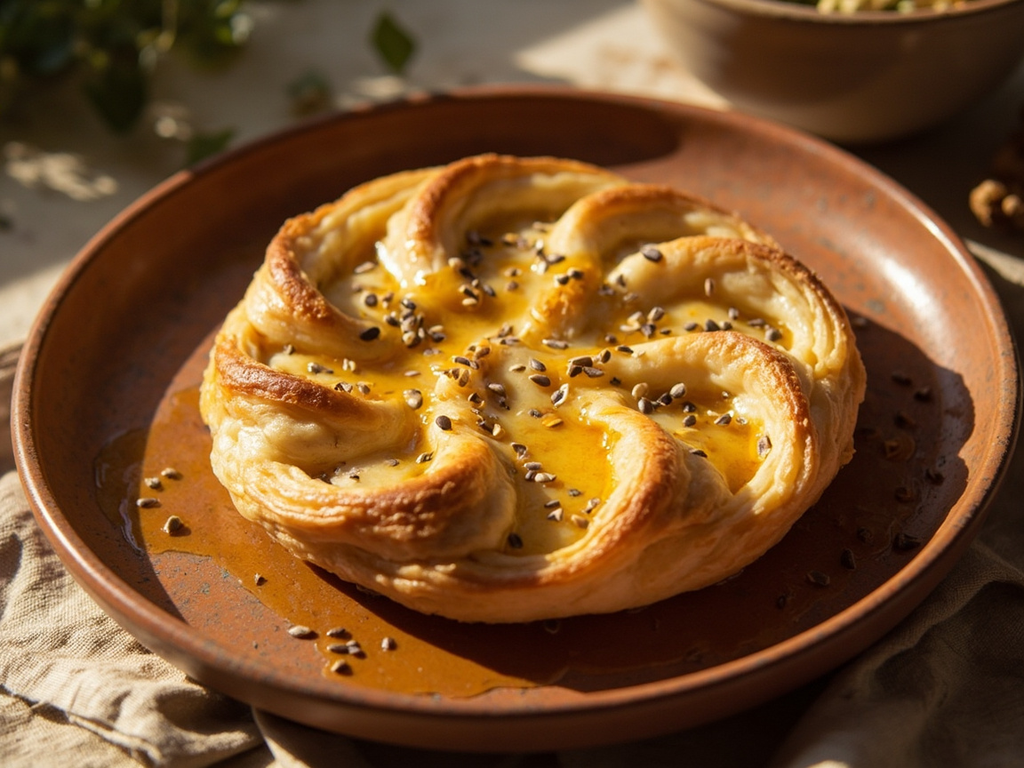 Plakous au miel et au fromage, gâteau du symposion