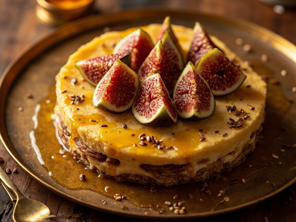 Plakous au miel, fromage frais et figues — la pâtisserie du symposion