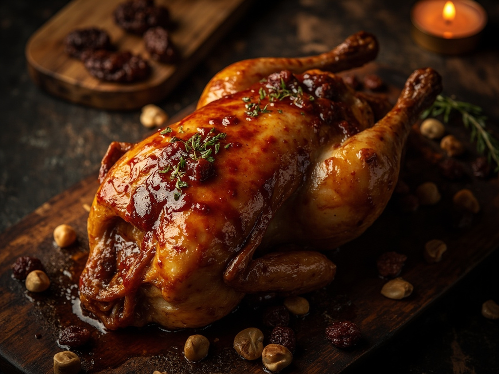 Roast Capon with Agresto Sweet-and-Sour Sauce