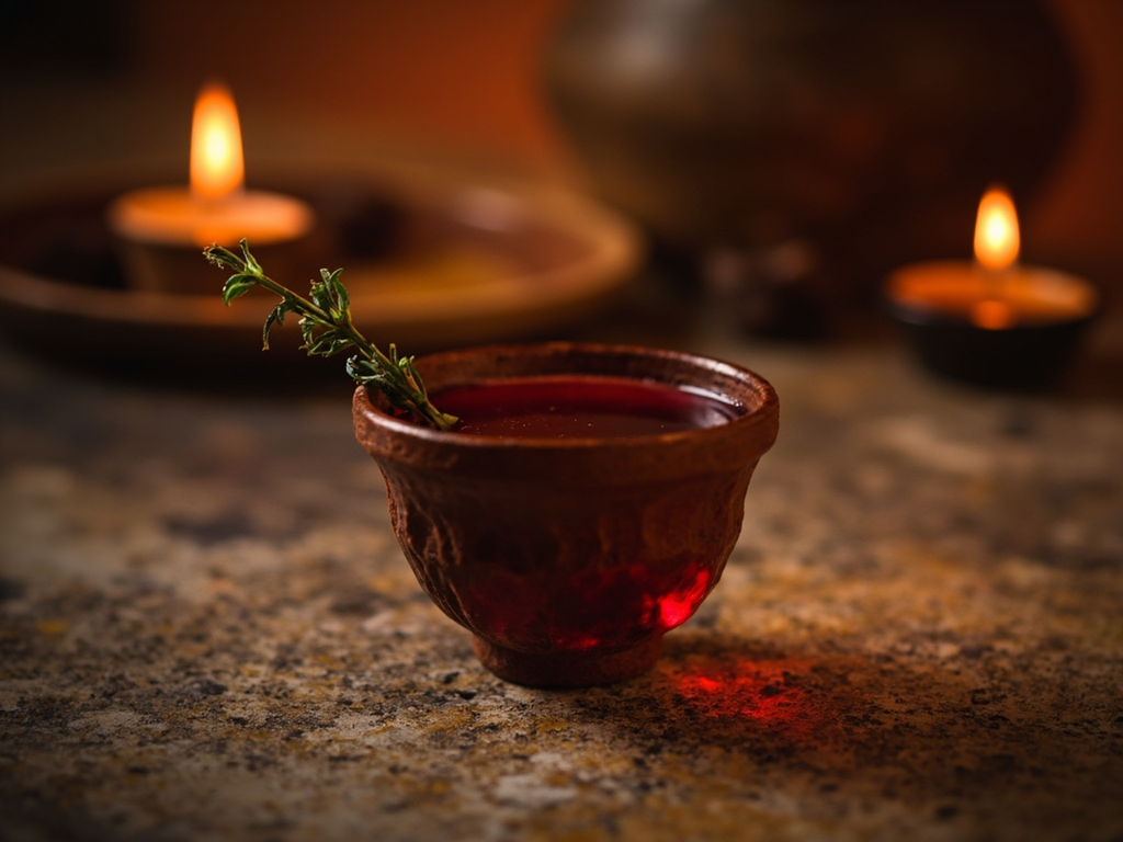 Vin miellé à la résine et aux herbes