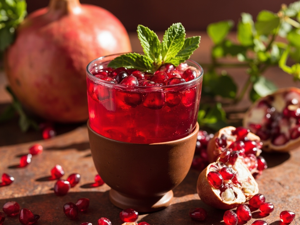 Pomegranate and date refreshment