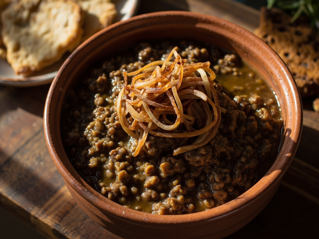 Lentil Porridge with Cumin and Oil