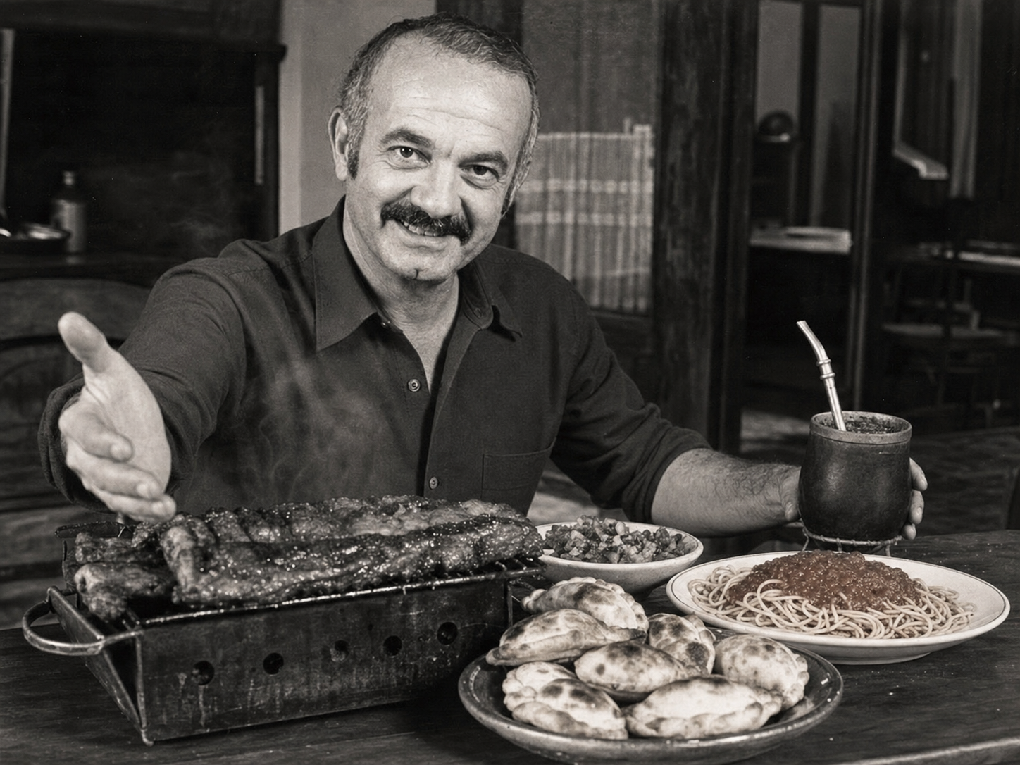 Astor Piazzolla at the table