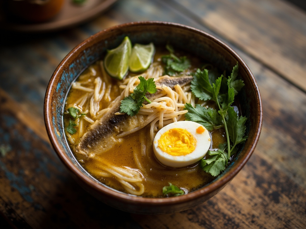 Mohinga — soupe de nouilles au poisson