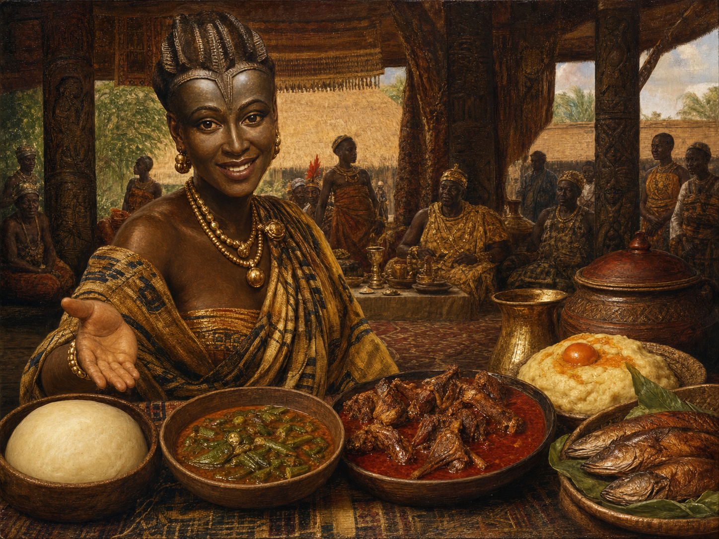 Aura Pokou at the table