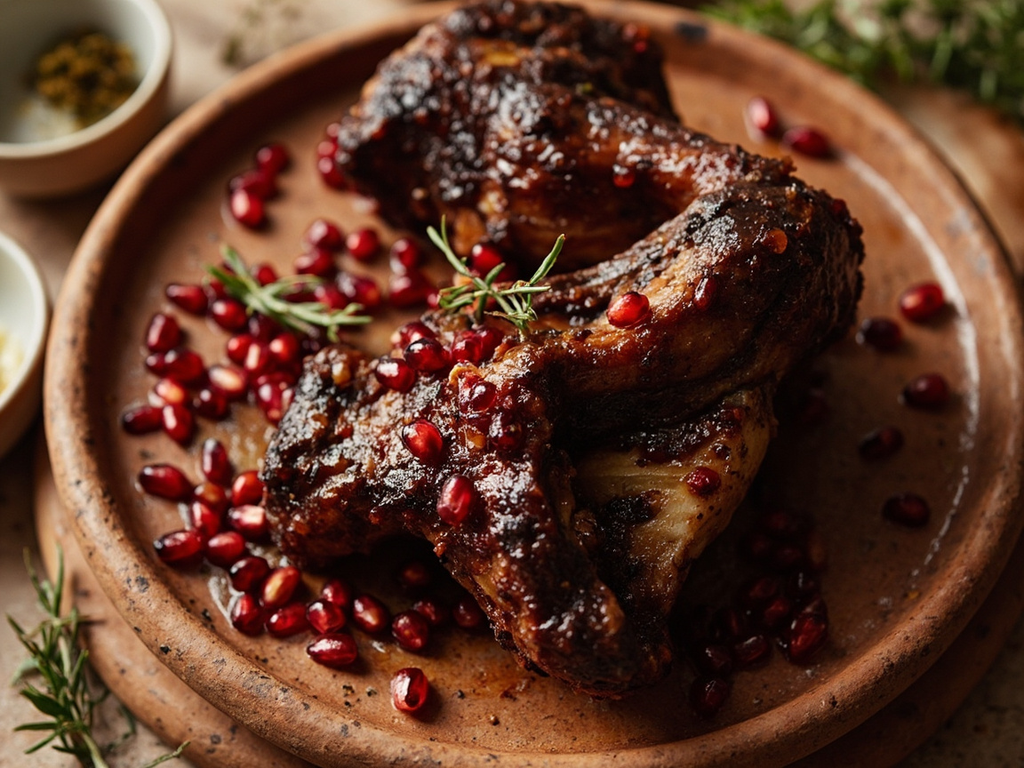 Roasted Kid with Desert Herbs and Pomegranate