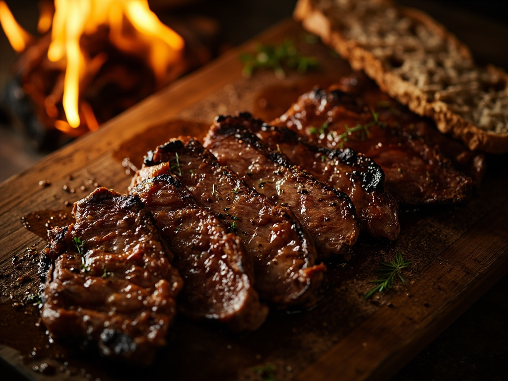 Ember-Grilled Bull for the Banquet of Baal