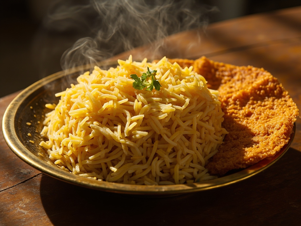 Chelow ba za'farán — riz persan au safran des jours de fête