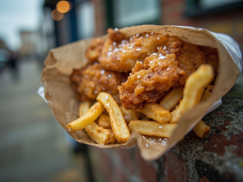 Fish and Chips in Paper