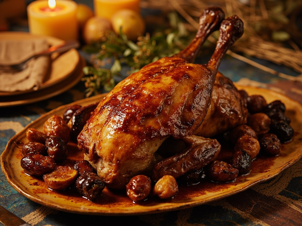 Oie rôtie au miel et aux figues du banquet de Bubastis