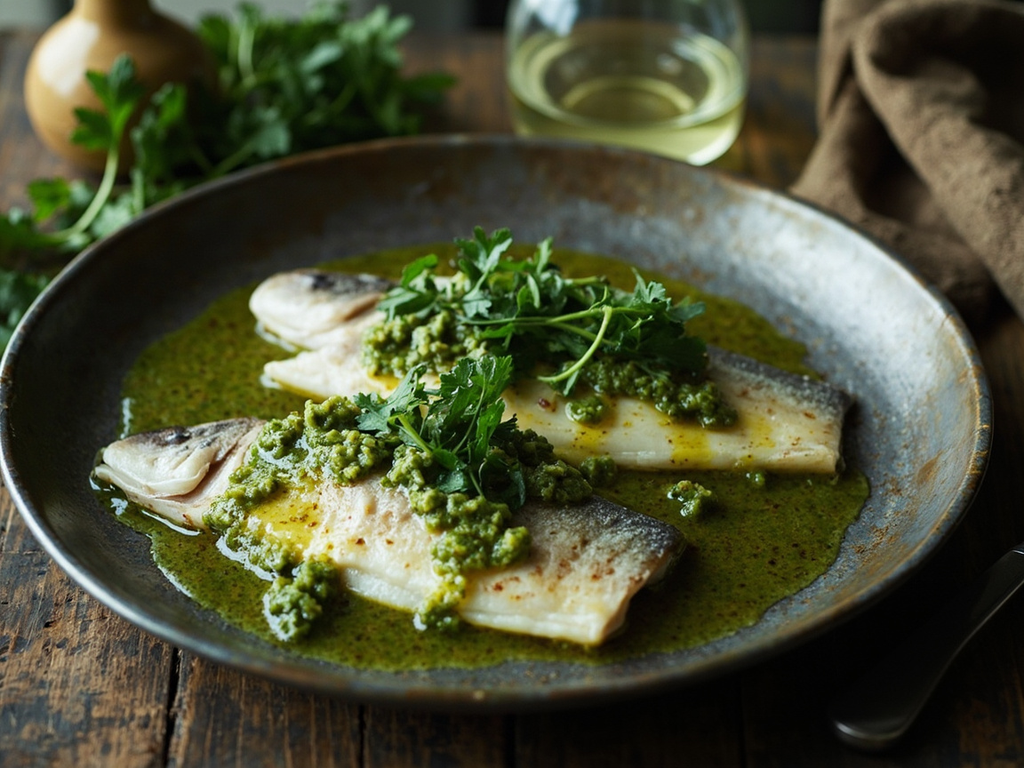 Brochet au verjus et aux herbes